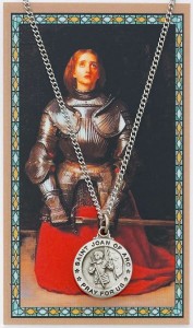 Round St. Joan of Arc Medal with Saint Story Card [PC0050]