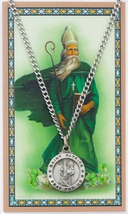 Round St. Patrick Medal with Prayer Card [PC0112]