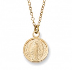 Child Size Round Sterling Silver Miraculous Medal [CM2036]