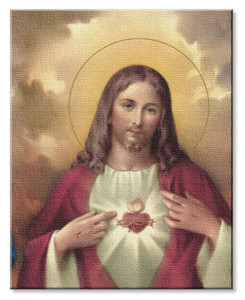 Sacred Heart of Jesus 8x10 Stretched Canvas Print [HFA4743]