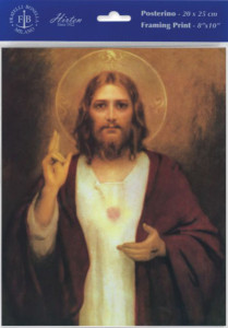 Sacred Heart of Jesus Print - Sold in 3 per pack [HFA1104]