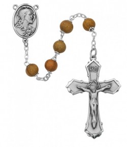 Sacred Heart Silver Oxidized Rosary [MVRB1002]