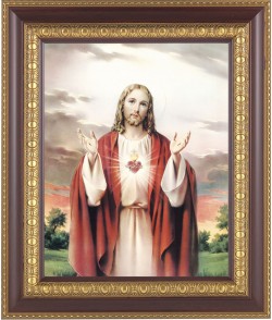 Sacred Heart of Jesus 8x10 Framed Print Under Glass [HFP105]