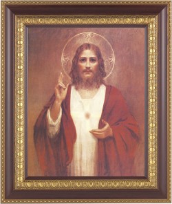 Sacred Heart of Jesus 8x10 Framed Print Under Glass [HFP109]