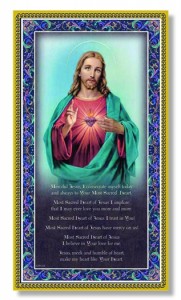 Sacred Heart of Jesus Italian Prayer Plaque [HPP001]
