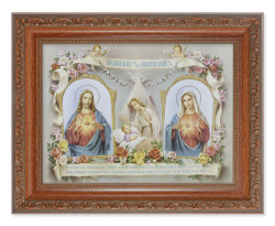 Sacred Hearts Baby Room Blessing in Spanish 6x8 Print Under Glass [HFA5404]