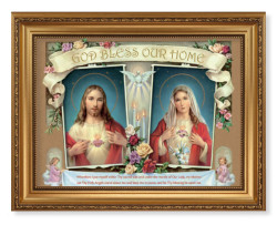Sacred Hearts House Blessing 12x16 Framed Print Artboard [HFA5133]