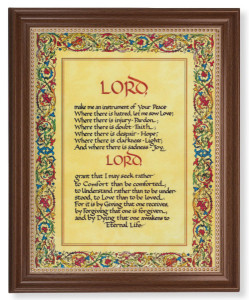 Saint Francis Peace Prayer 11x14 Framed Print Artboard [HFA5072]