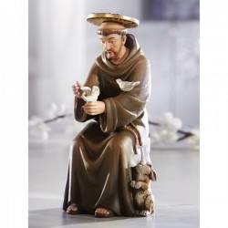 Seated Saint Francis of Assisi 6 Inch High Statue [CBST023]