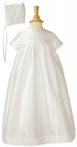 Silk Family Christening Gown with Embroidered Cross [LTM063]