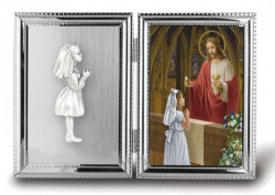 Girls Silver Plated First Communion Photo Frame [HC2232]