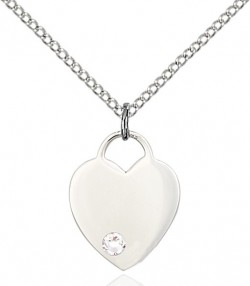 Small Heart Shaped Pendant with Birthstone Options [BLST3400]