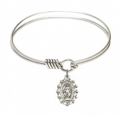 Smooth Bangle Bracelet with a Miraculous Charm [BRS6040]