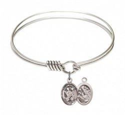 Smooth Bangle Bracelet with a Saint Cecilia Marching Band Charm [BRS9179]