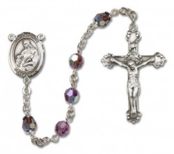 St. Agnes of Rome Sterling Silver Heirloom Rosary Fancy Crucifix [RBEN1064]