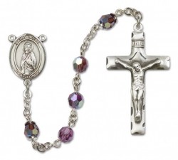 St. Alice Sterling Silver Heirloom Rosary Squared Crucifix [RBEN0069]