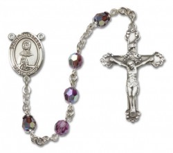 St. Anastasia Sterling Silver Heirloom Rosary Fancy Crucifix [RBEN1075]