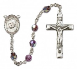 St. Arnold Janssen Sterling Silver Heirloom Rosary Squared Crucifix [RBEN0085]