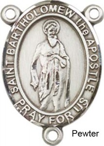 St. Bartholomew the Apostle Rosary Centerpiece Sterling Silver or Pewter [BLCR0338]