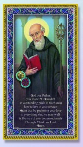 St. Benedict Italian Prayer Plaque [HPP023]