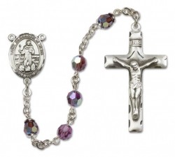 St. Bernadine Sterling Silver Heirloom Rosary Squared Crucifix [RBEN0098]