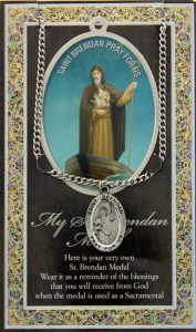 St. Brendan the Navigator Medal in Pewter with Bi-Fold Prayer Card [HPM014]