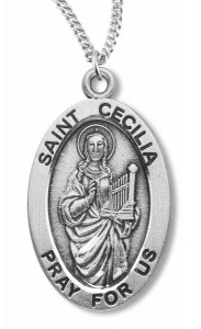 St. Cecilia Medal Sterling Silver [HMM1102]