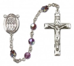 St. Cecilia with Choir Sterling Silver Heirloom Rosary Squared Crucifix [RBEN0115]