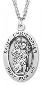 St. Christopher Medal Sterling Silver [HMM1103]