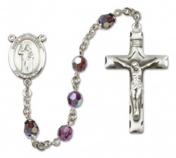 St. Columbkille Sterling Silver Heirloom Rosary Squared Crucifix [RBEN0164]