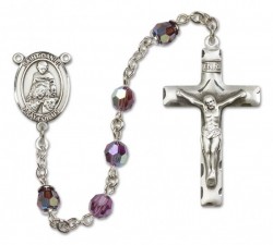 St. Daniel Sterling Silver Heirloom Rosary Squared Crucifix [RBEN0166]