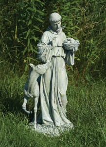 St. Francis Garden Statue with Horse - 25.5“ [GAR1033]