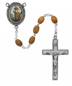 St. Francis of Assisi Olive Wood Rosary [MVER011]