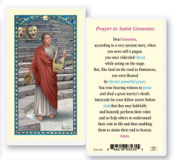 St. Genesius Laminated Prayer Card [HPR447]