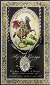 St. George Medal in Pewter with Bi-Fold Prayer Card [HPM027]
