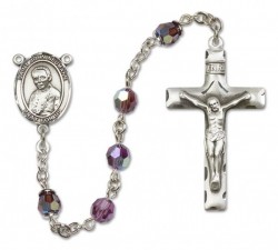 St.  John Neumann Sterling Silver Heirloom Rosary Squared Crucifix [RBEN0242]
