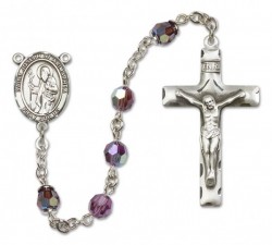 St. Joseph of Arimathea Sterling Silver Heirloom Rosary Squared Crucifix [RBEN0252]
