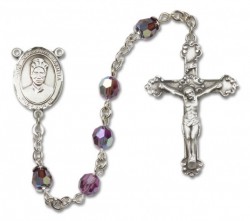 St. Josephine Bakhita Sterling Silver Heirloom Rosary Fancy Crucifix [RBEN1255]