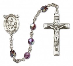 St. Kateri Rosary with Equestrian Heirloom Squared Crucifix [RBEN0263]