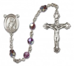 St. Lucia of Syracuse Sterling Silver Heirloom Rosary Fancy Crucifix [RBEN1278]