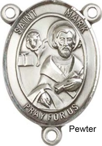 St. Mark the Evangelist Rosary Centerpiece Sterling Silver or Pewter [BLCR0238]
