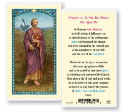 St. Matthias Laminated Prayer Card [HPR499]
