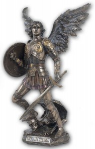 St. Michael Bronzed Resin Statue - 12.5 Inches [GSCH1081]