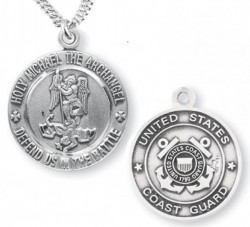 St. Michael Coast Guard Medal Sterling Silver [REM1009]