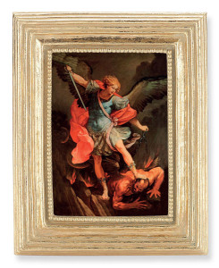 St. Michael Slay the Devil 2.5x3.5 Print Under Glass [HFA5289]
