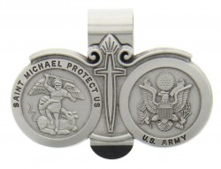 St. Michael U.S. Army Visor Clip Pewter [AU1025]