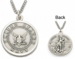 Sterling Silver St. Michael U.S. Navy Medal [SM0065]