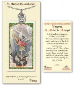 St. Michael the Archangel Medal in Pewter with Prayer Card [BLPCP024]