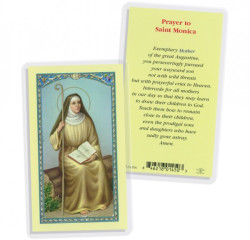 St. Monica Prayer Biography Laminated Prayer Card [HPR506]