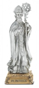 Saint Patrick Pewter Statue 4 Inch [HRST640]